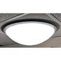 Dekorring for LED Wall / Ceiling luminaire, spherical and cylindrical, series 7530, D54cm, stainless steel look titanium