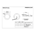 Frisch-Licht LED Recessed Downlight, 12W, 4000K, 1100lm, round, IP54, white
