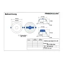 Frisch-Licht LED Recessed Downlight, 10W, 4000K, 1000lm, IP20, faceted reflector, white