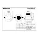 Frisch-Licht LED Recessed Downlight, round, 8W, 4000K, 900lm, IP44, opal, white