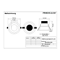 Frisch-Licht LED Recessed Downlight, round, 10W, 3000K, 1000lm, IP44, opal, white