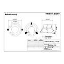 Frisch-Licht LED Recessed Downlight, round, 15W, 4000K, 1700lm, IP44, opal, white