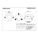 Frisch-Licht LED Recessed Downlight, 15W, 3000K, 1400lm, microprismatic, IP44, UGR < 19, white