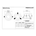 Frisch-Licht LED Recessed Downlight, round, 19W, 3000K, 1900lm, IP44, opal, white