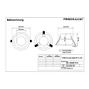 Frisch-Licht LED Recessed Downlight, 21W, 4000K, 2100lm, microprismatic, IP44, UGR < 19, white