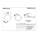 Frisch-Licht LED Recessed Downlight, 48W, 4000K, 4000lm, IP44, DALI dimmable, very flat, white