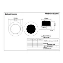 Frisch-Licht LED Recessed Downlight, 15W, 3000K, 1200lm, IP20, swivelling, white