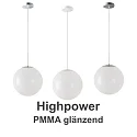 pendant luminaire Ø40 switchable IP40, chrome, white dimmable