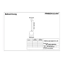 Frisch-Licht LED Ball Pendant luminaire glass, 22W, 3000K, 2600lm, IP40, DALI dimmable, stainless steel