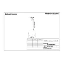 Frisch-Licht LED Ball Pendant luminaire glass, 44W, 4000K, 5500lm, IP40, chrome