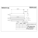 Frisch-Licht light bar MICROPAL®, UGR<19 / 1127MM / 840 DALI controllable, direct, with suspension kit IP40, black dimmable