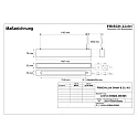 Frisch-Licht light bar MICROPAL®, UGR<19 / 1407MM / 830 direct, multipower, with suspension kit IP40, black 