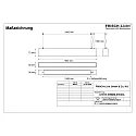 Frisch-Licht light bar MICROPAL®, UGR<19 / 1687MM / 830 DALI controllable, direct, with suspension kit IP40, white dimmable