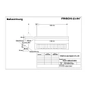 Frisch-Licht LED Pendant grid luminaire direct / indirect, 39W, 4000K, 5100lm, IP20, UGR < 19, DALI dimmable, white