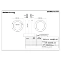 pendant luminaire Ø 80CM DALI controllable, CCT Switch, direct, UGR < 19, ring shape IP40, black dimmable