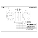 Frisch-Licht pendant luminaire Ø 133.5CM DALI controllable, CCT Switch, direct, UGR < 19, ring shape IP40, black dimmable