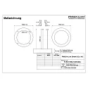 pendant luminaire Ø 150CM DALI controllable, CCT Switch, direct, UGR < 19, ring shape IP40, black dimmable