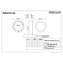Frisch-Licht pendant luminaire Ø 62CM CCT Switch, direct / indirect, UGR < 19, multipower, ring shape IP40, white 