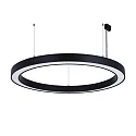 pendant luminaire Ø 133.5CM CCT Switch, direct / indirect, UGR < 19, multipower, ring shape IP40, black dimmable