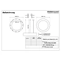 Frisch-Licht pendant luminaire Ø 189CM CCT Switch, direct / indirect, UGR < 19, multipower, ring shape IP40, black 