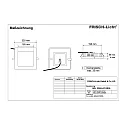 Frisch-Licht LED Recessed Downlight, 25W, 3000K, 2100lm, square, IP54, DALI dimmable, white