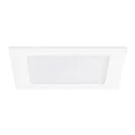 ceiling recessed luminaire 19x19 square, flat IP44, white dimmable