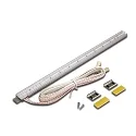 LED double rod LED Twin-Stick 2 SE, without dark zones, with seitl. Einspeisung 250cm, 30cm, 72 LED, 4.4W 3000K 55°, CRi >95