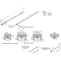 Hera Pluggable LED rod LED Stick F SE, with area light, lateral feed 250cm, 30cm, 36 LED, 2.4W 3000K 150°