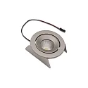 Recessed LED spot SR 68-LED, IP44, 350mA, CRi>90m UGR<19, gimbal swiveling 20°, 4.8W 2700K 35°, inox look