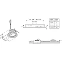 Hera Recessed LED spot SR 45-LED, IP44, 350mA, swiveling 20°, 4.8W 3000K, white