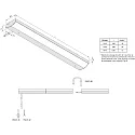 Hera LED under-cabinet luminaire Dynamic LED ModuLite F, IP20, 230V, 120cm, 18W 2700-5000K, dimmable, incl. controller, black