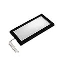 Flat LED under-cabinet luminaire LED SKY, IP20, 24V DC, 21x11cm, incl. 250cm cable with LED24-plug, 6W 3000K 390lm 110°, black