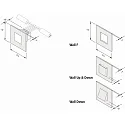 recessed luminaire WALL I UP & DOWN up / down, with sensor, with diffuser IP20, stainless steel  1