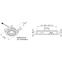Hera Recessed LED luminaire Dynamic SR 68-LED for BAP, IP44, LED 24, 6.5W 2700-5000K 420lm 40°, CRi>90, swiveling, white