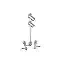 LED Duo Spot for object lighting, seamless height up to 30cm, 24V DC, CRi>90, rotatable, swiveling, 2x 3W 3000K 38°, alu