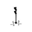 LED Duo Spot for object lighting, seamless height up to 30cm, 24V DC, CRi>90, rotatable, swiveling, 2x 3W 3000K 38°, black