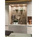 LED Recessed luminaire FAR 58 with surface light, 3W, 3000K, IP20, brushed stainless steel