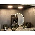 LED Recessed luminaire FAQ 58 with surface light, 3W, 3000K, IP20, brushed stainless steel