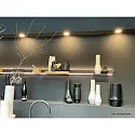 LED Recessed luminaire FAQ 58 with surface light, 3W, 3000K, IP20, brushed stainless steel