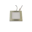 Recessed LED area light luminaire FAR 68-LED, IP44, angular, LED24 connection, CRi>90, 4000K 270lm 110°, inox
