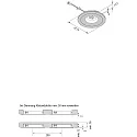 Recessed LED spot with reduced glare-effects, metal casing, ca. 2700K, locking hook mounting