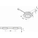 Hera furniture luminaire AR 45 ZOOM 17-50° built-in version, focusable 1 IP20, black 