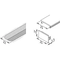 Hera LED covering profile 25mm, for 22mm milled grooves and 34mm profiles, 600cm (roll goods), heavily matted