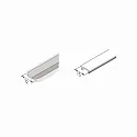 Hera LED covering profile 15mm, for 12mm milled grooves and profiles, 600cm (roll goods), heavily matted, slightly black matted