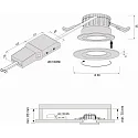 Hera outdoor recessed luminaire ECO R 68 rigid, CCT Switch, multipower, wired through IP65, black, white dimmable