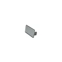 Front cover for LED covering profile 25mm, stainless steel look