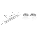 Flat surface mount LED luminaire LED Top-Stick H, IP20, with LED 24 connecting cable, CRi> 95, 91cm, 22.5W 4000K