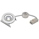 Recessed LED spot SR 68-LED, Set (incl. transformer), IP44, 230/350/700mA, CRi>90, dimmable, 7.5W 2700K 800lm 30°, matt chrome