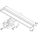 LED Spiegelleuchte LUGANO, IP20, LED24 connection, without visible light points, CRi>95, 90cm, 16.6W 3000K, anodised alu