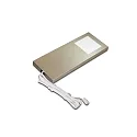 LED under-cabinet luminaire LED Slim-Pad F, IP20, homogeneous area light, LED24 connection, 5W 4000K, inox look